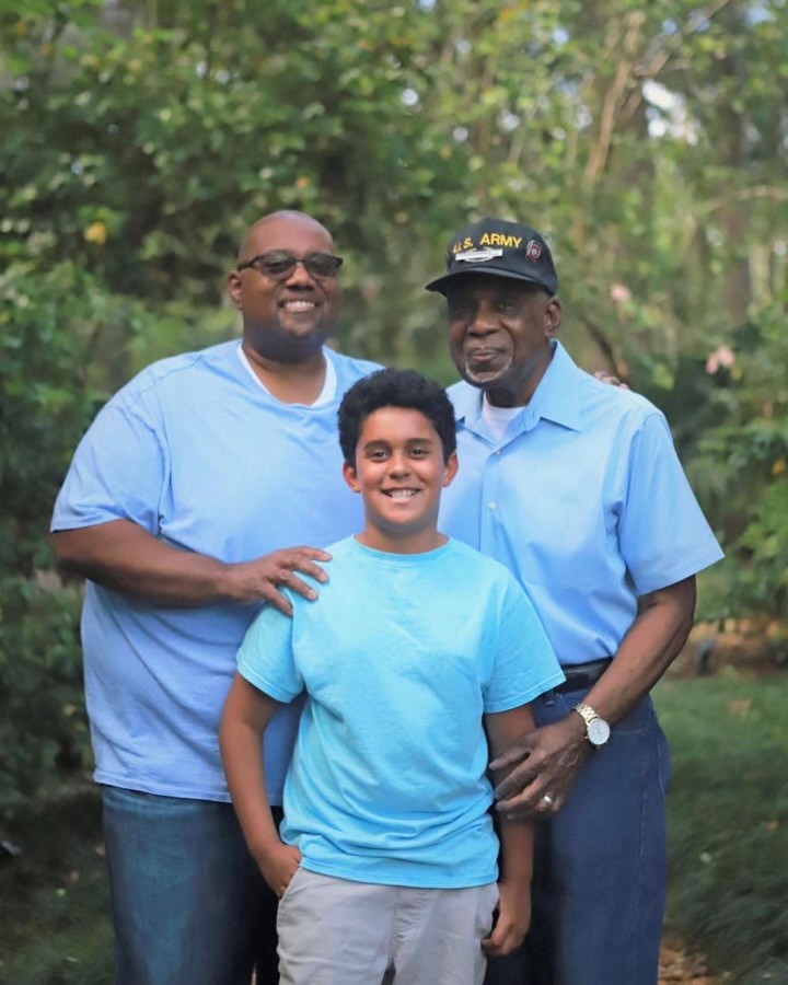 Photo of Joe, his son, and his father